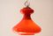 Red Opal Glass Ceiling Lamp from Peill & Putzler, 1970s 4