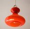Red Opal Glass Ceiling Lamp from Peill & Putzler, 1970s, Image 3