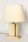 Travertine and Brass Table Lamp, 1970s 3