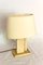 Travertine and Brass Table Lamp, 1970s 4