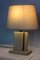 Lampada da tavolo in travertino e ottone, anni '70, Immagine 7