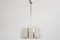 Murano Glass Tube and Metal Chrome Pendant Lamp from Venini, 1960s, Image 1