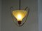 Lampada da soffitto in ottone e vetro, Italia, anni '50, Immagine 5