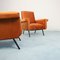 Vintage Velvet Lounge Chairs by Marco Zanuso, 1960s, Set of 2 5