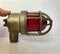 Vintage Industrial Brass and Red Glass SOS Alarm Sconce, 1940s, Image 2