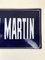 Argentinisches Blaues Emailliertes Avenida Saint Martin Straßenschild aus Metall, 1950er 7