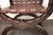 Antique Leather Scissor Armchair, Image 11