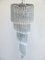 Lampadario in vetro di Murano con 86 quadricromie trasparenti, 1983, Immagine 4