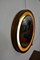 Vintage Italian Illuminated Round Mahogany Mirror, 1970s, Image 6