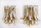 Vintage Italian Murano Glass and Metal Sconces, 1978, Set of 2, Image 1