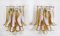 Vintage Italian Murano Glass and Metal Sconces, 1978, Set of 2 2