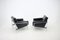 Steel and Leather Armchairs by Wolfgang Herren for Lübke, Germany, 1960s, Set of 2 7