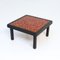 Red Ceramic Side Table, 1960s 3