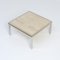 Square Coffee Table with Travertine Top from Reggiani, 1970s 2