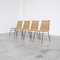 Italian Rattan Dining Chairs, 1950s, Set of 4 5