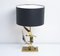Decorative Silver and Gold Colored Bird Table Lamp, 1970s 1