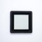 Specchio minimalista in metallo nero, anni '80, Immagine 1