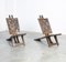 Geometric African Chief Chairs, 1960s, Set of 2 5