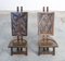 Geometric African Chief Chairs, 1960s, Set of 2 3