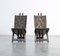 Geometric African Chief Chairs, 1960s, Set of 2 16