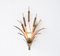 Brass Cattail Wall Lamp Attributed to Maison Jansen, 1970s 1