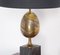 Black Marble and Brass Table Lamp, 1970s 4