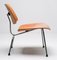 LCM Sessel mit rotem Anilin Lack von Charles & Ray Eames, 1950er 6