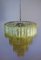 Large Vintage Italian Chrome and Murano Glass Chandelier, 1982, Image 1