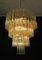 Large Vintage Italian Chrome and Murano Glass Chandelier, 1982, Image 5
