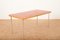 Vintage Chrome Plated Metal and Red Linoleum Wooden Top Dining Table by Marcel Breuer for Wohnbedarf, 1920, Image 4