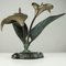 Bronze Brass Flamingo Flower Sculpture, 1950s 2