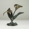 Bronze Brass Flamingo Flower Sculpture, 1950s 1
