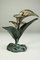 Bronze Brass Flamingo Flower Sculpture, 1950s 3