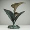 Bronze Brass Flamingo Flower Sculpture, 1950s, Image 6