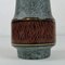 Blue, Brown & Gold Patterned West German Vase, 1950s 3