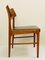 Wood and Black Leatherette Chairs, Set of 6 1