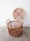 Mid-Century Italian Rattan and Bamboo Basket, 1950s, Image 2