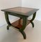 Italian Green Aniline and Maple Coffee Table, 1980s, Image 2