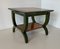 Italian Green Aniline and Maple Coffee Table, 1980s, Image 3