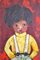Pintura al óleo Boy vintage con pato, años 60, Imagen 4