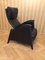 Black Leather Armchair, 1980s, Image 7
