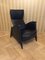 Black Leather Armchair, 1980s, Image 1