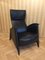 Black Leather Armchair, 1980s, Image 4