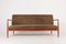 Mid-Century Sofa aus Teak & Samt von CB Hansen, 1950er 1