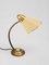 Mid-Century Brass Big Button Table Lamp 1