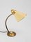 Mid-Century Brass Big Button Table Lamp, Image 1