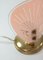 Lámparas de mesa Mid-Century de vidrio rosa, años 50. Juego de 2, Imagen 4