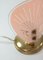 Lampes de Bureau Mid-Century en Verre Rose, 1950s, Set de 2 4