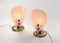 Mid-Century Pink Glass Table Lamps, 1950s, Set of 2 3
