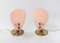 Mid-Century Pink Glass Table Lamps, 1950s, Set of 2, Image 8